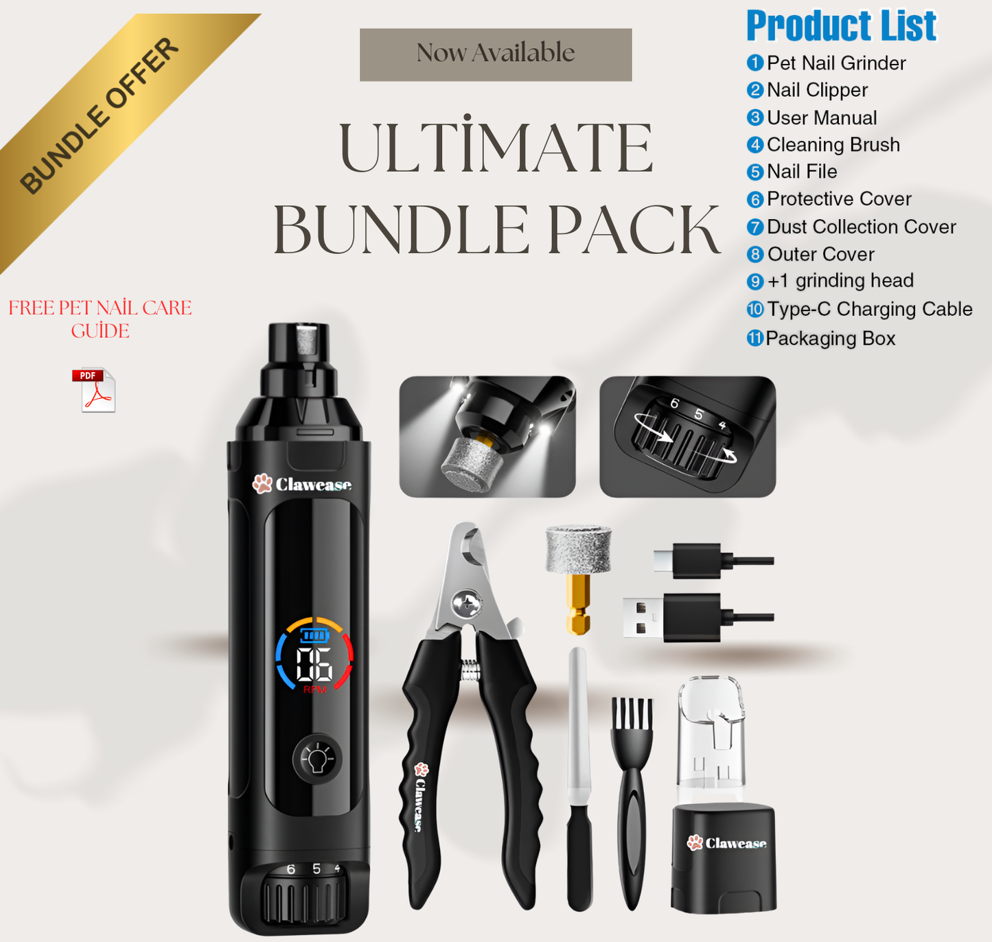 ClawEase Pro Pet Nail Trimmer