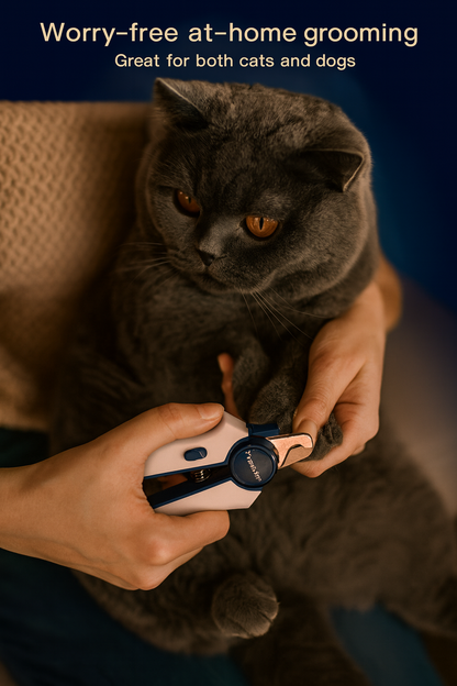 Smart Pet Nail Clipper with LED & Type-C